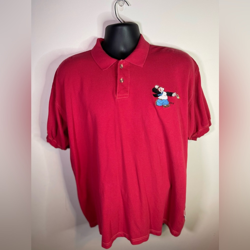 Vintage 1994 Toon Time Whimpy  Shirt Red Collared Classic Cartoon Rare